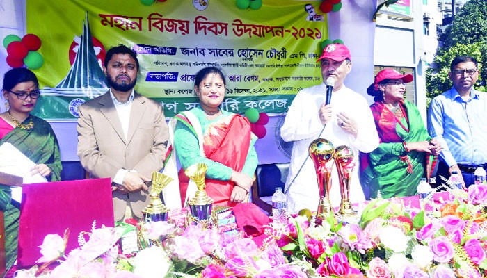 বিজয় দিবসে সাবের হোসেন চৌধুরী : আসুন শেখ হাসিনার নেতৃত্বে বঙ্গবন্ধুর স্বপ্ন বাস্তবায়ন করি