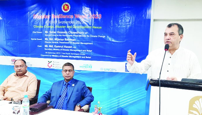 সাবের হোসেন চৌধুরী : আমাদের কর্মের ফলেই প্রাকৃতিক দুর্যোগ হচ্ছে